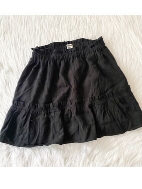 aritzia sunday best black tiered skirt